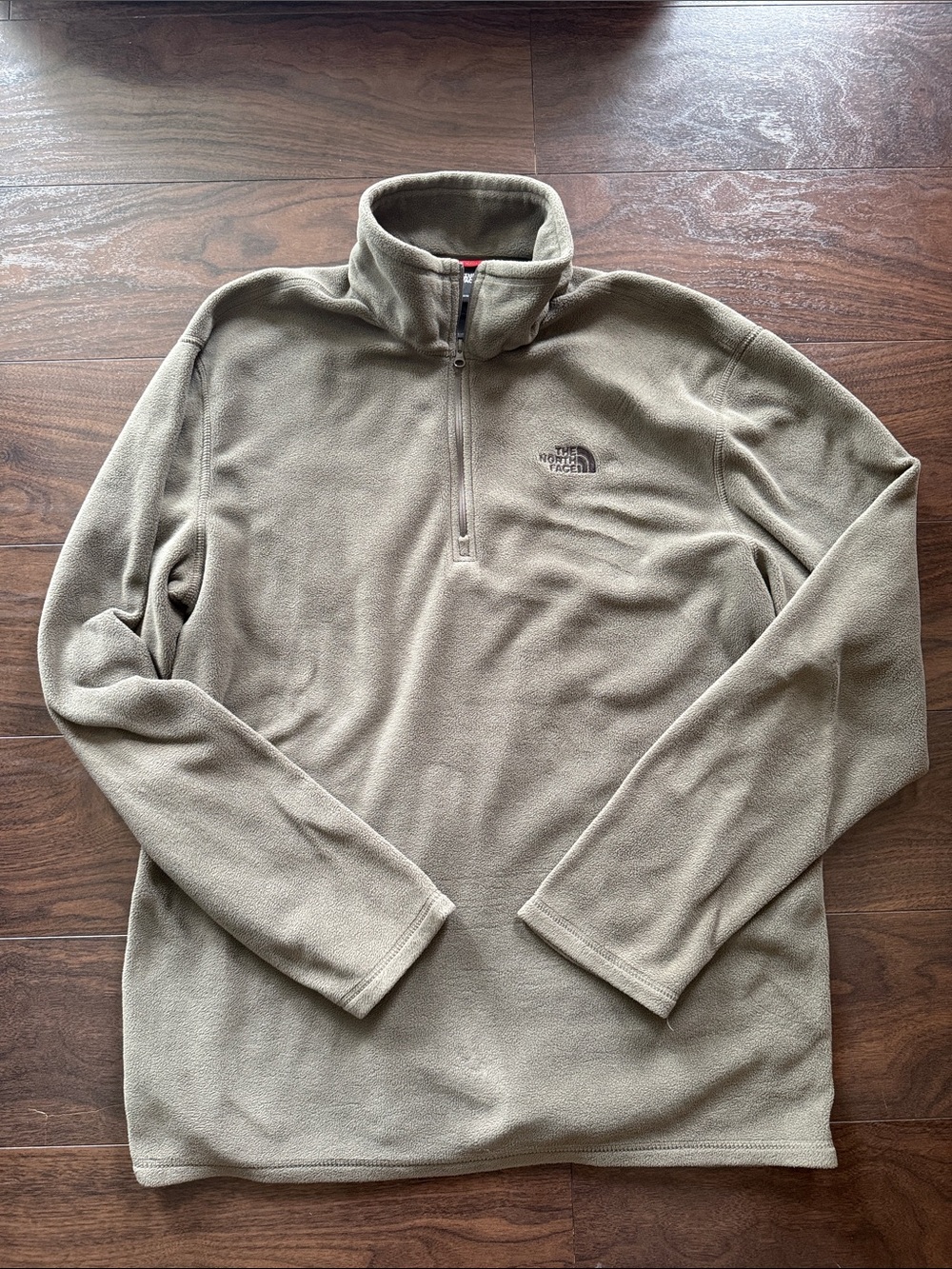 The North Face Taupe 1/4 Zip Fleece Pullover